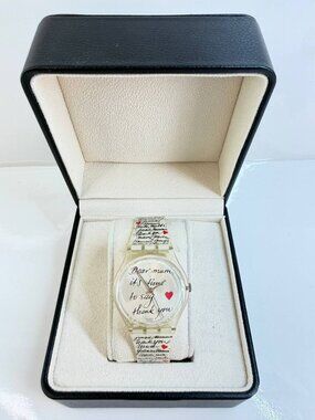 Swatch Swiss Watch – Dear Mum Thank You – Hearts & Multilingual Script – Collect